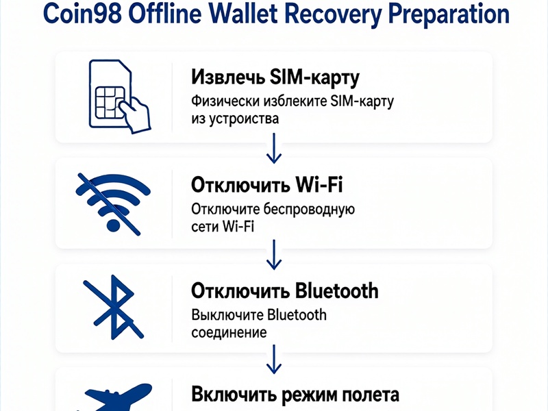 Процедура восстановления мнемонической фразы Coin98 с нулевым риском утечки активов